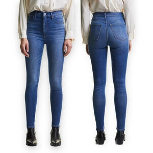 Denim Forum The Lola  High Rise Skinny in Medium Lagoon 25